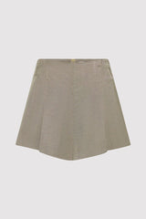 Melange Paperbag Waist Shorts - Rye