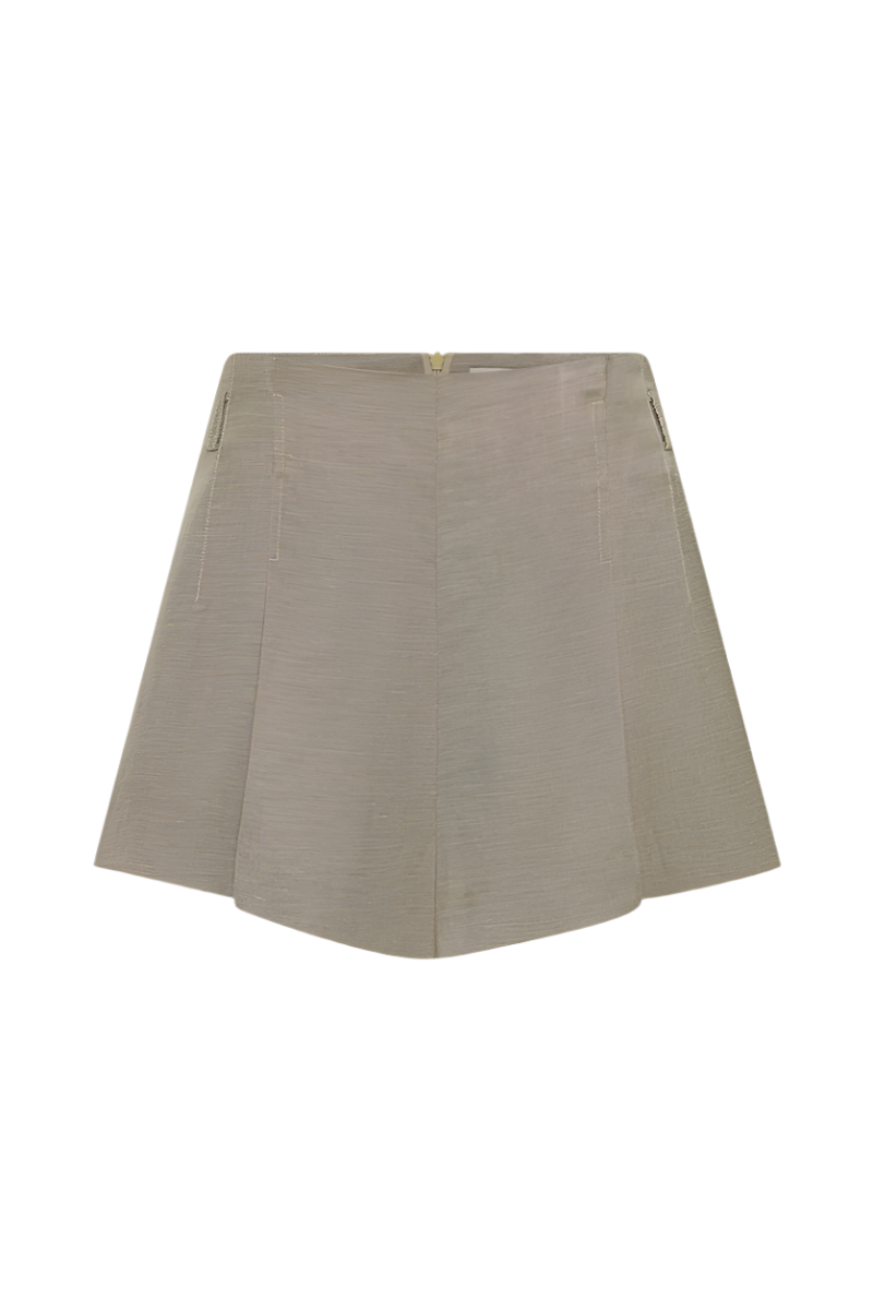 Melange Paperbag Waist Shorts - Rye