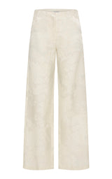Silk Wool Jacquard Minimal Pants - Talco