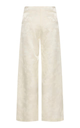 Silk Wool Jacquard Minimal Pants - Talco