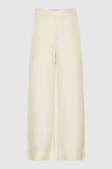 Silk Twill Pants - Milk
