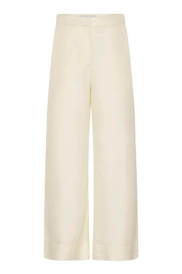 Silk Twill Pants - Milk