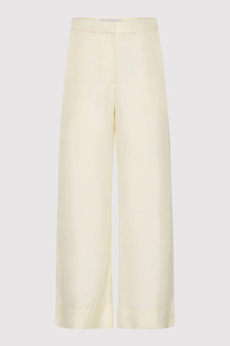 Silk Twill Pants - Milk