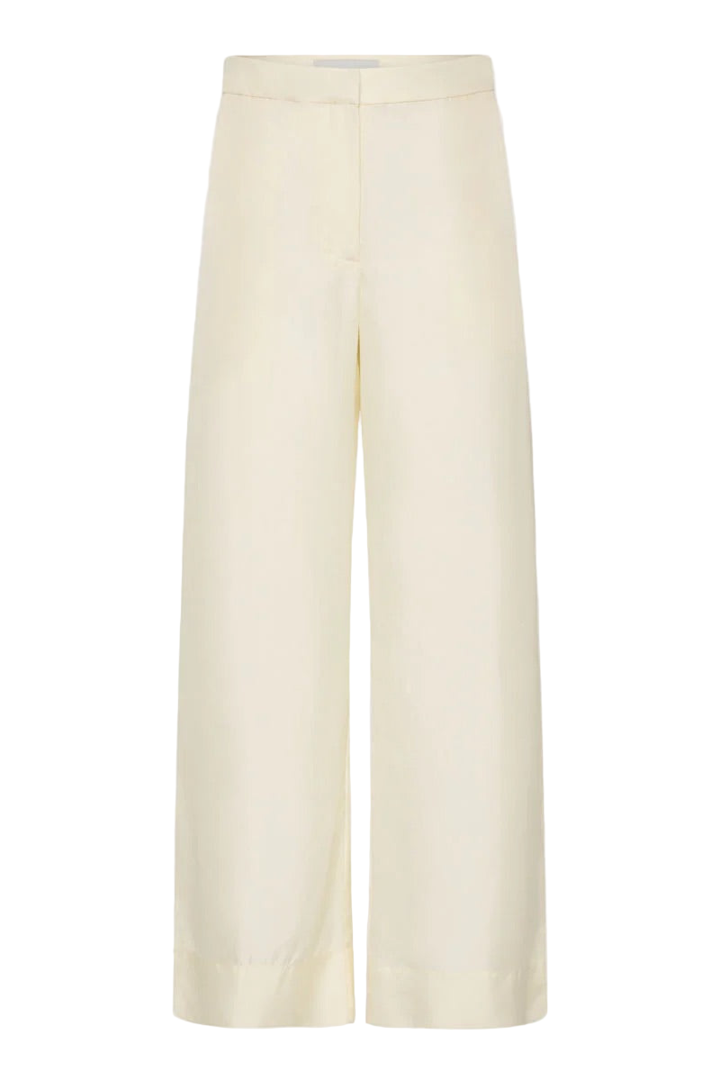 Silk Twill Pants - Milk