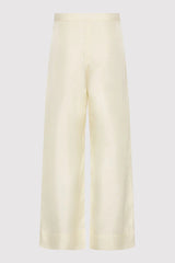 Silk Twill Pants - Milk