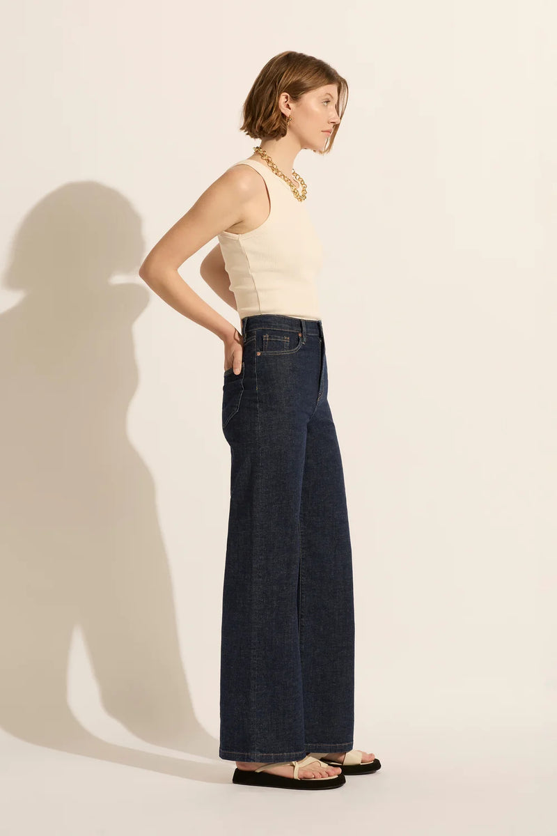 Ellie High Wide Leg Jean - Stellar