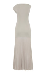 Fine Jersey Circle Hem Dress - Soft Ash
