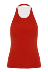 Fine Line Halter Top - Red