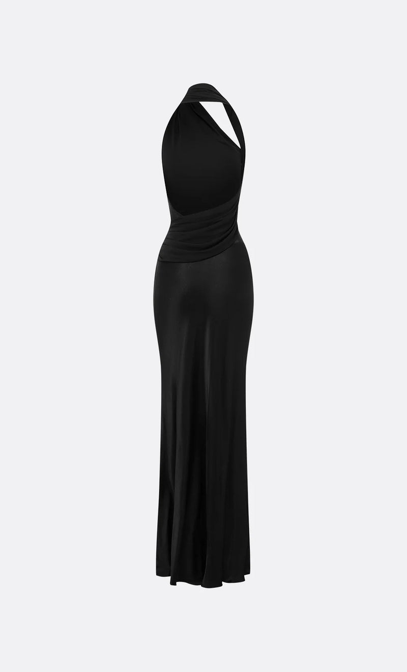 Ida Halter Dress - Black