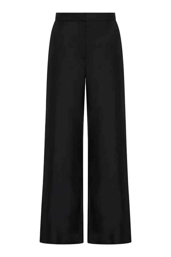 Silk Twill Pants - Black