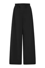 Petite Paperbag Waist Pants - Black
