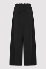 Petite Paperbag Waist Pants - Black