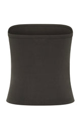 Organic Cotton 90s Strapless Top - Dark Moss