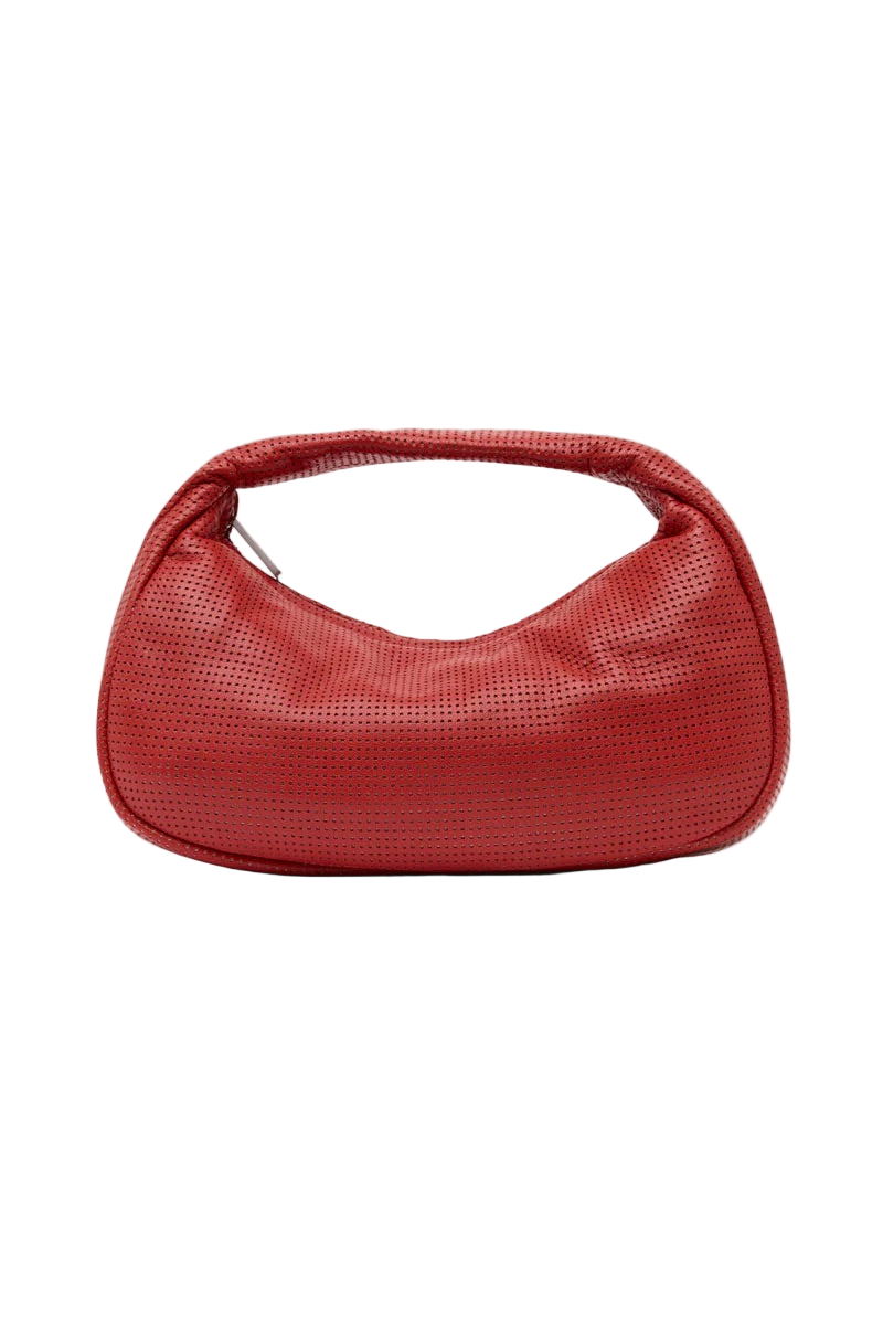 Perforated Mini Bon Bon Bag - Red