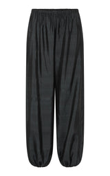 Silk Adjustable Balloon Pants - Washed Black