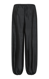 Silk Adjustable Balloon Pants - Washed Black