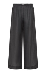 Woven Check Relaxed Pants - Iron Glaze