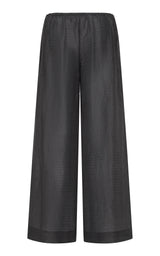 Woven Check Relaxed Pants - Iron Glaze