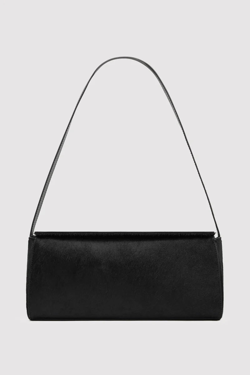 Pony Hair Baguette Bag - Black – BLVD