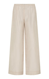 Woven Check Relaxed Pants - Soft Ash