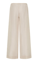 Woven Check Relaxed Pants - Soft Ash