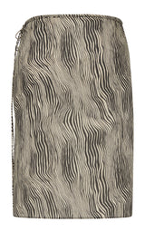 Savannah Silk Wrap Skirt - Zebra
