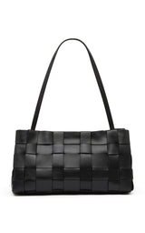 Slim Woven Tote - Black