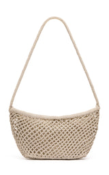 Mesh Crescent Bag - Ecru