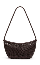 Mesh Crescent Bag - Coffee