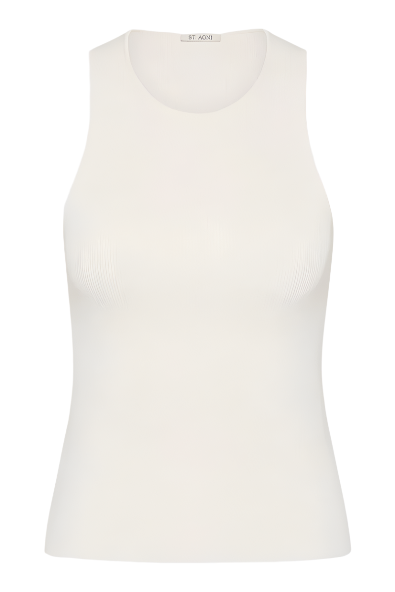 Sculpted Knit Top - Off-White