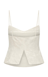 Silk Wool Jacquard Cami - Talco