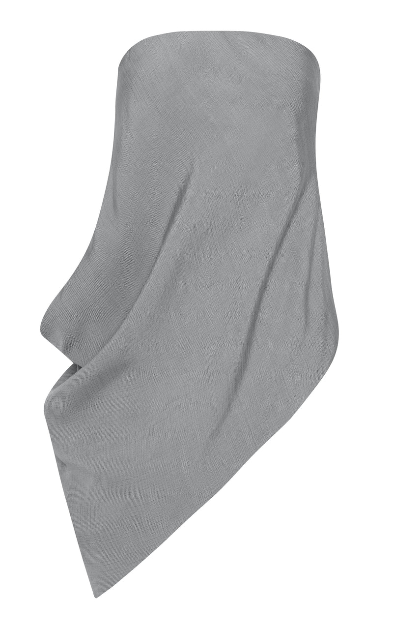 Strapless Asymm Drape Top - Mist