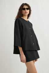 Olivia Blouse - Black - BLVD
