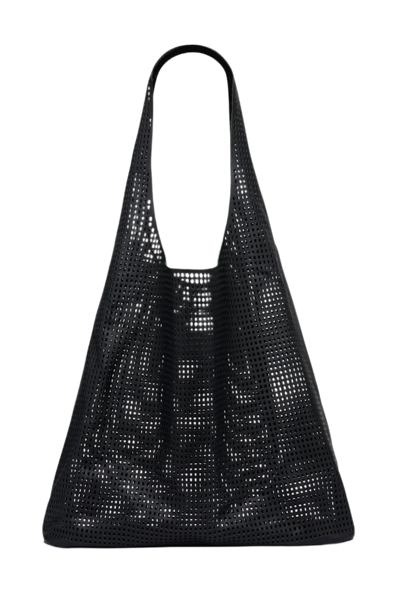 Perforated Soft Tote - Black