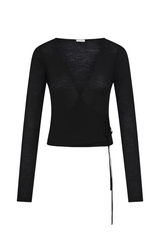 Baby Wrap Top - Black