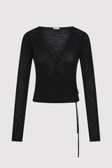 Baby Wrap Top - Black