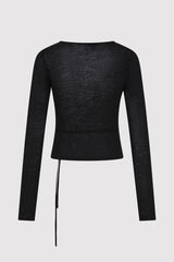 Baby Wrap Top - Black