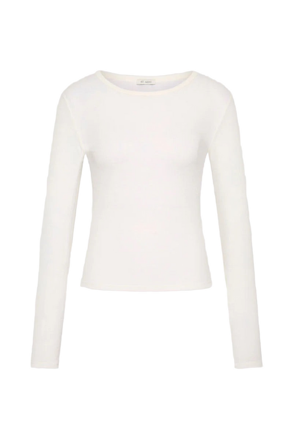 Baby Wool Long Sleeve Top - Off-White