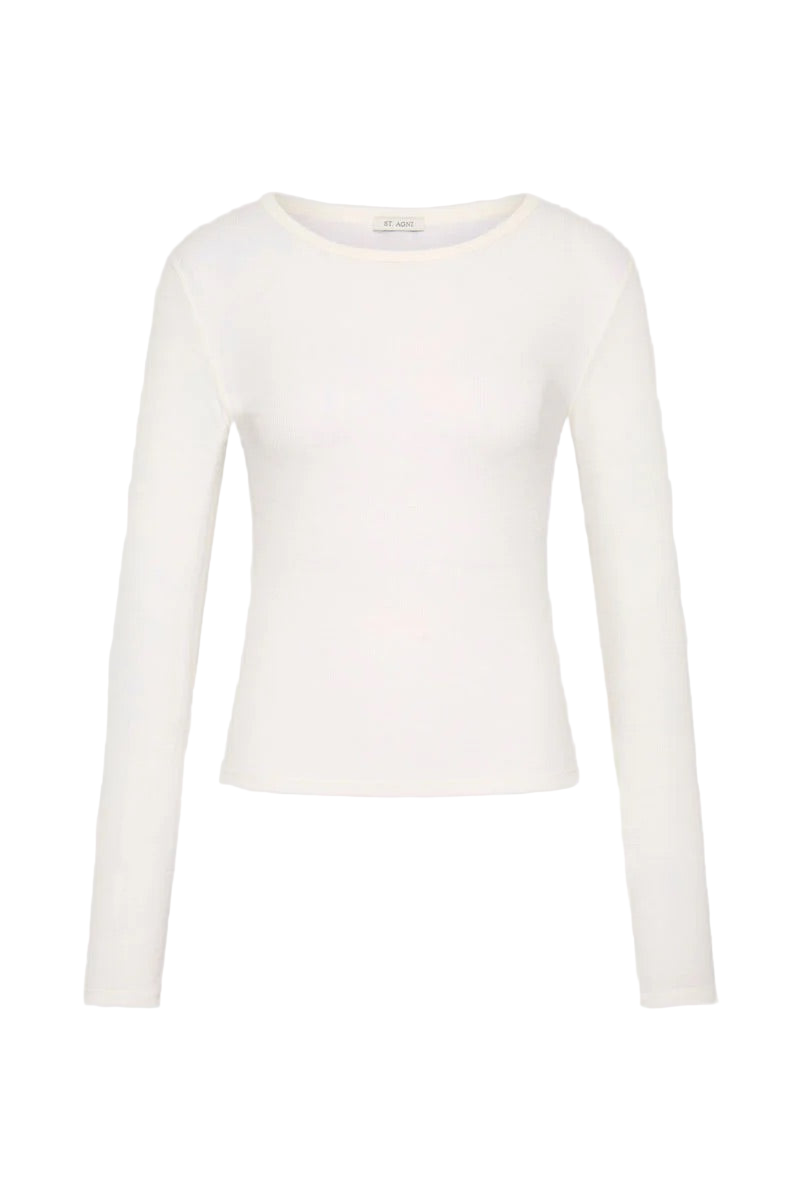 Baby Wool Long Sleeve Top - Off-White