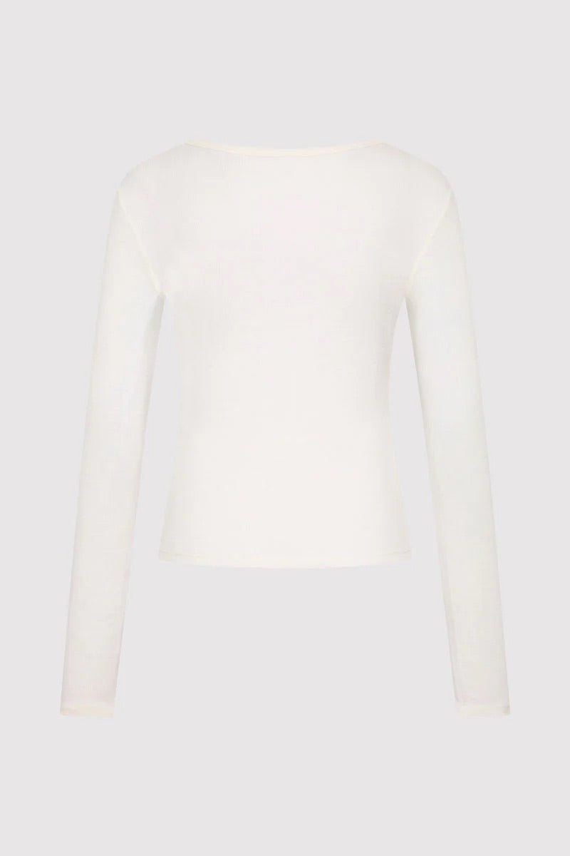 Baby Wool Long Sleeve Top - Off-White