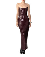 Venus Sequin Gown - Oxblood