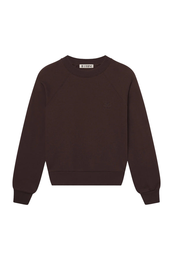 Shrunken Raglan Sweatshirt - Espresso