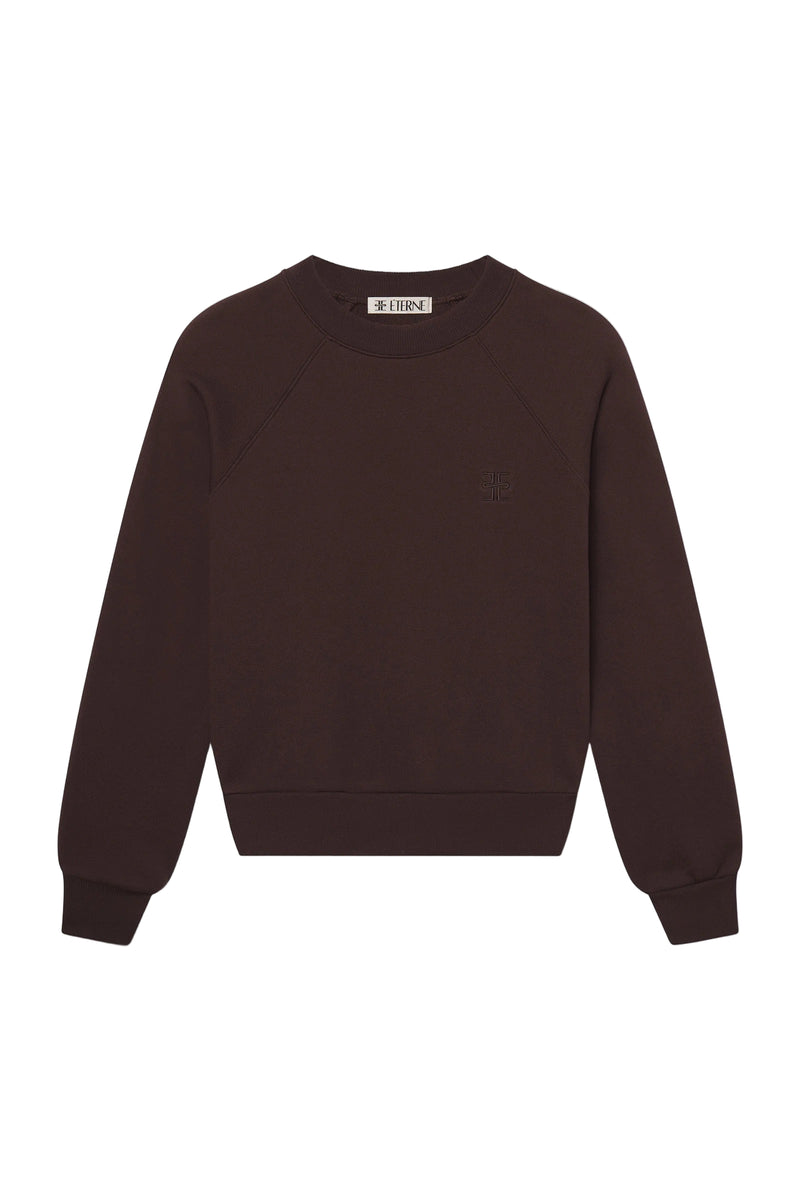 Shrunken Raglan Sweatshirt - Espresso