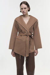 Rowen Fringe Jacket - Camel - BLVD
