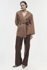 Rowen Fringe Jacket - Camel - BLVD