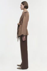 Rowen Fringe Jacket - Camel - BLVD