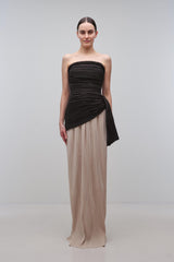 Laia Bustier Maxi Dress - Black Multi - BLVD