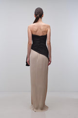 Laia Bustier Maxi Dress - Black Multi - BLVD