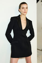 Marina Blazer Mini Dress - Black - BLVD