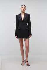 Marina Blazer Mini Dress - Black - BLVD